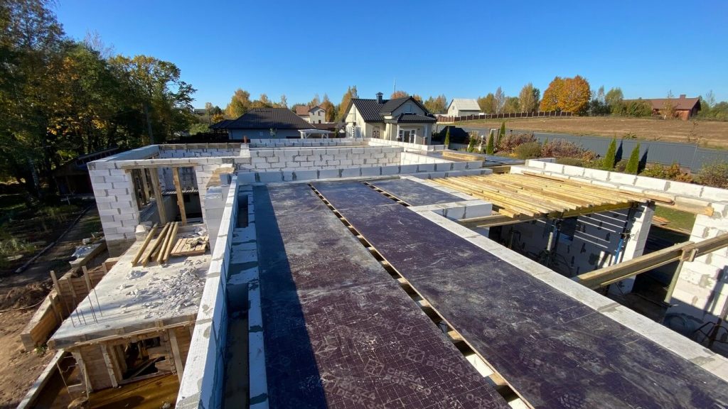 Заливка плиты перекрытия