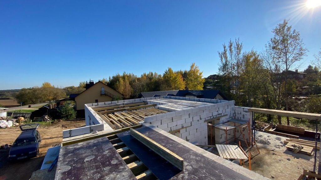 Заливка плиты перекрытия