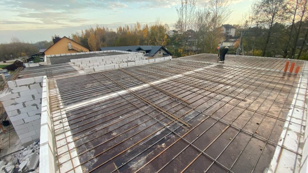 Заливка плиты перекрытия