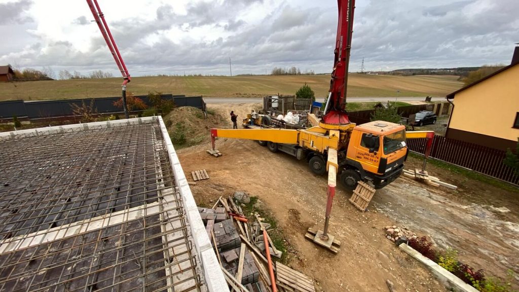 Заливка плиты перекрытия