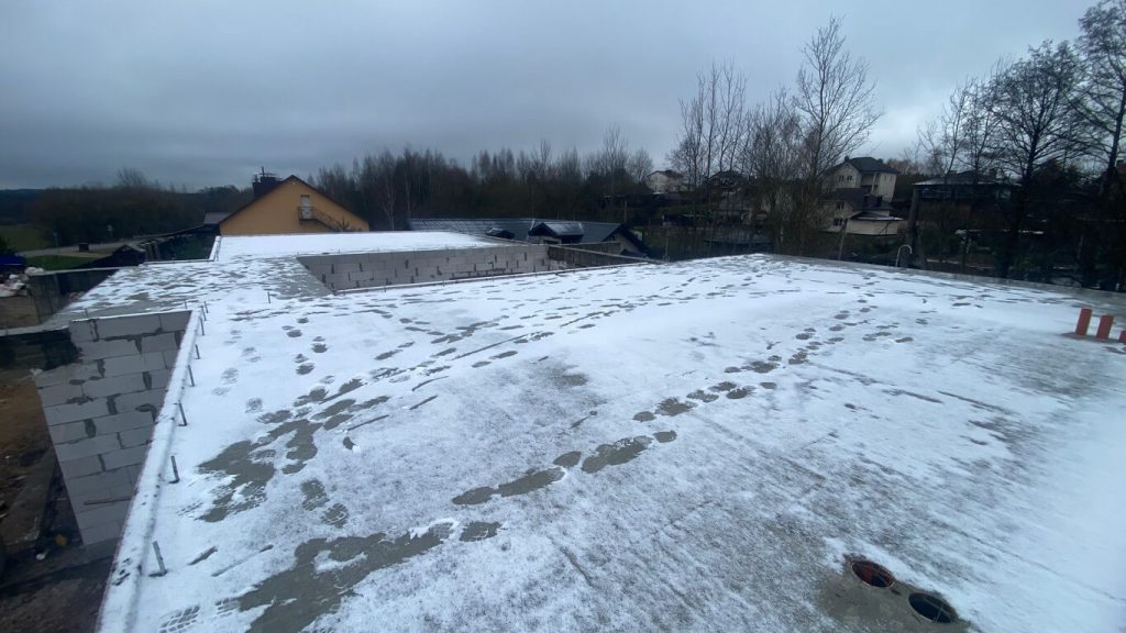 Заливка плиты перекрытия