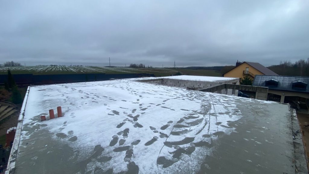 Заливка плиты перекрытия