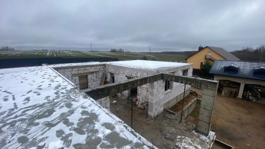 Заливка плиты перекрытия