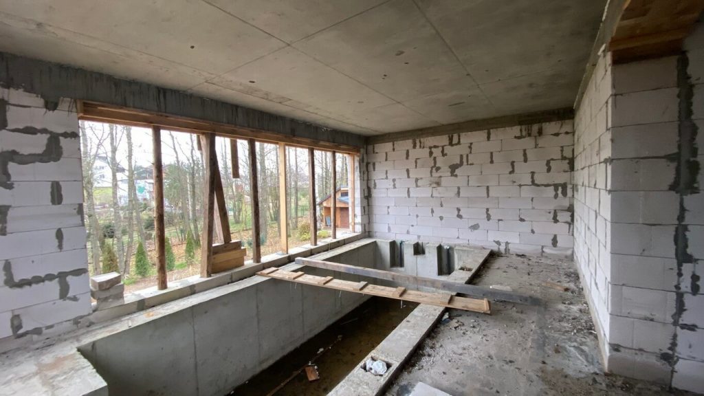 Заливка плиты перекрытия