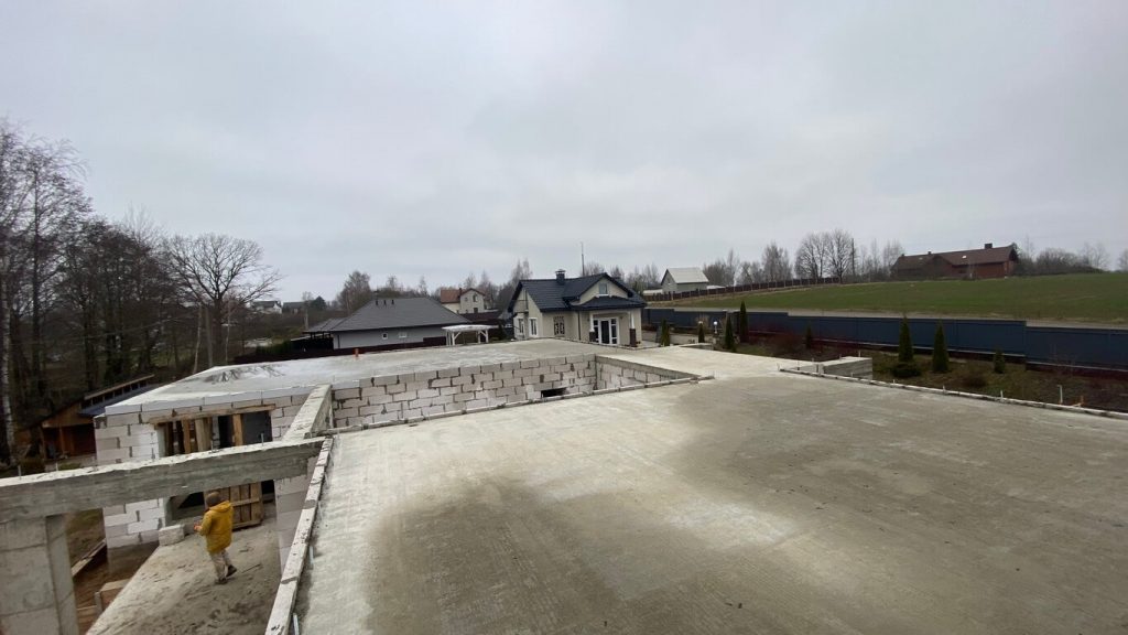 Заливка плиты перекрытия