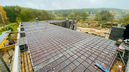 Заливка монолитного перекрытия