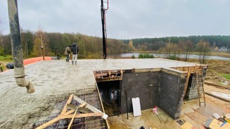 Заливка монолитного перекрытия