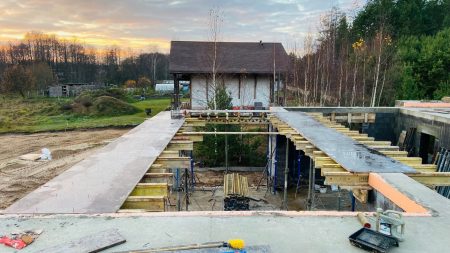 Заливка монолитного перекрытия