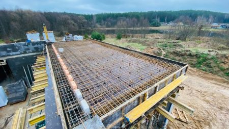 Заливка монолитного перекрытия