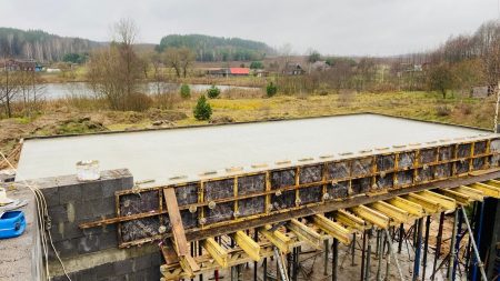 Заливка монолитного перекрытия