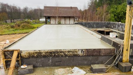 Заливка монолитного перекрытия