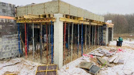 Заливка монолитного перекрытия