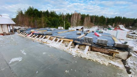 Заливка монолитного перекрытия