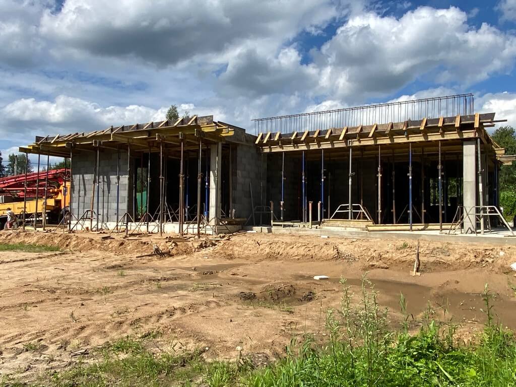 Заливка монолитного перекрытия