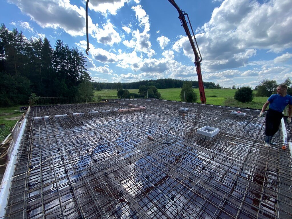 Заливка монолитного перекрытия