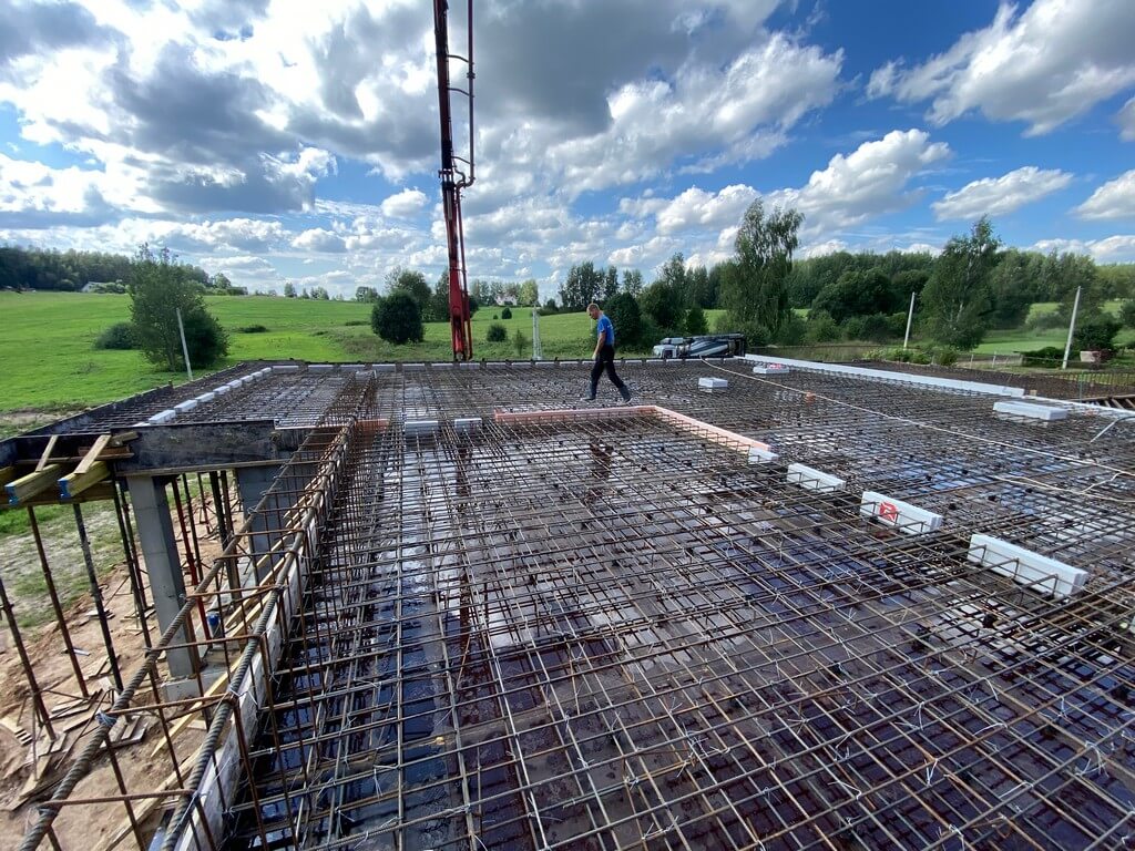 Заливка монолитного перекрытия