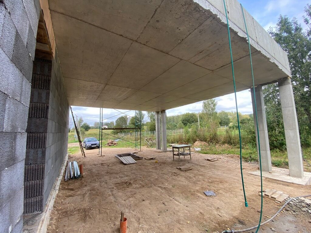 Заливка монолитного перекрытия